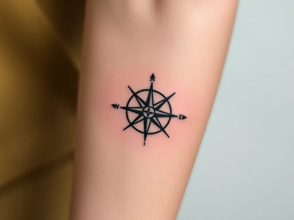 Tatuaż z kompasem